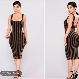Fashion Nova “Feast Striped” Dress! 🖤✨🖤✨